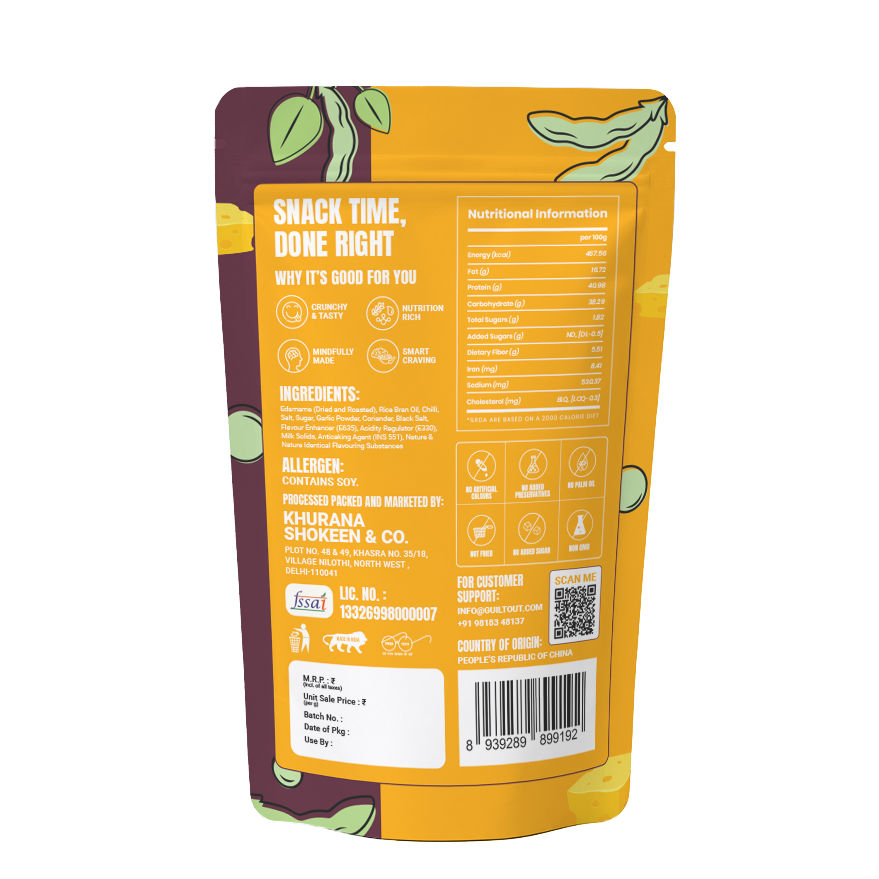 Cheesy Garlic Edamame (100GM)