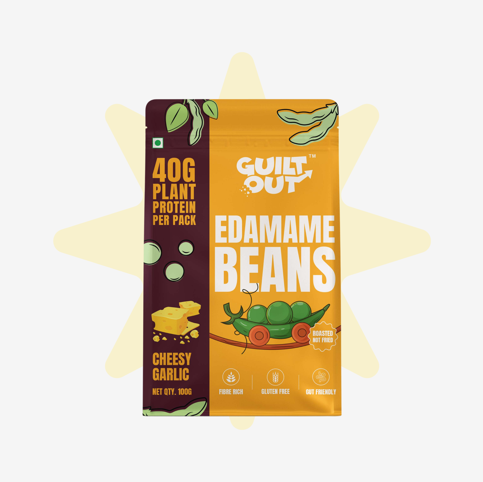CHEESY GARLIC EDAMAME
