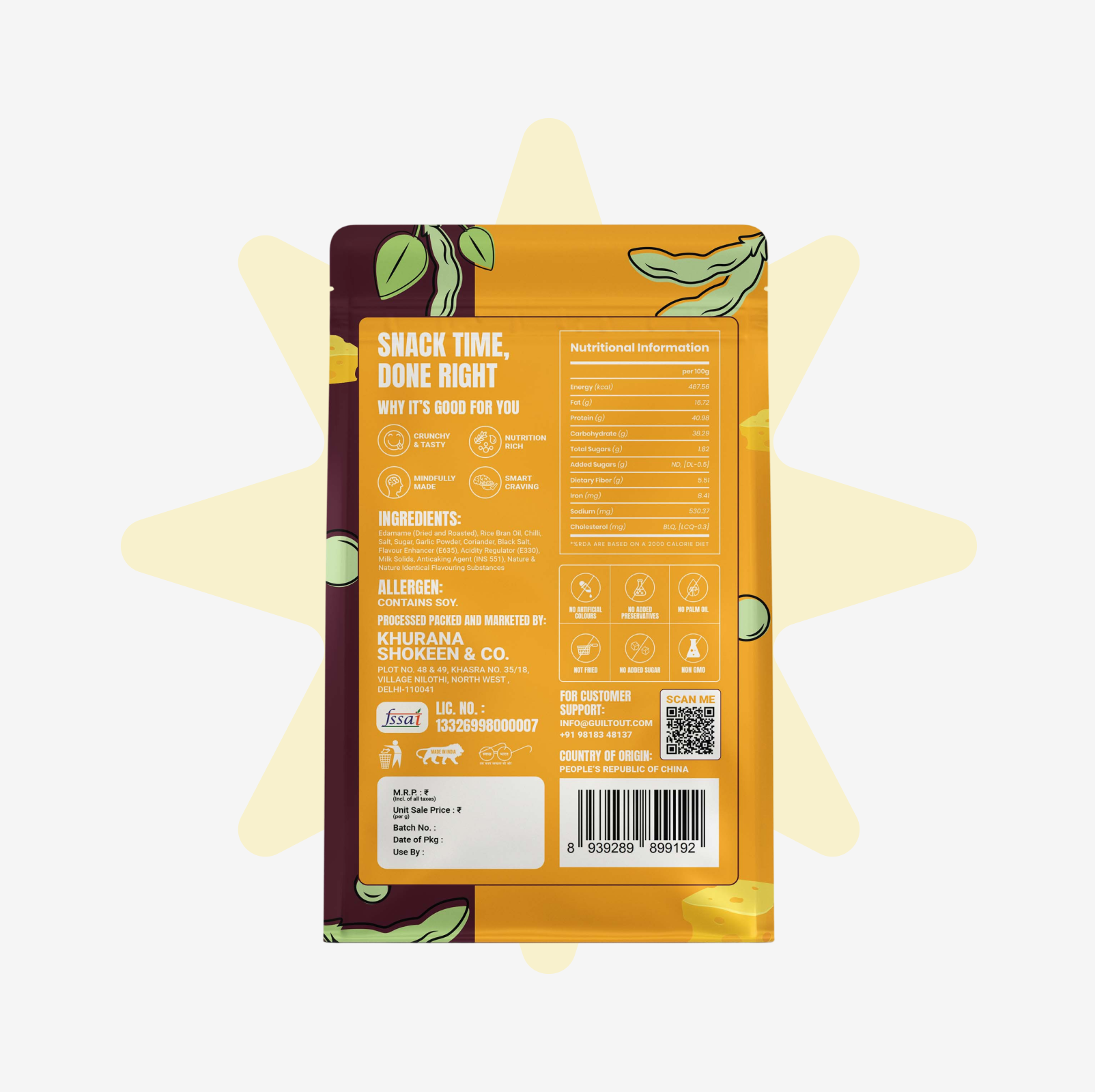 CHEESY GARLIC EDAMAME