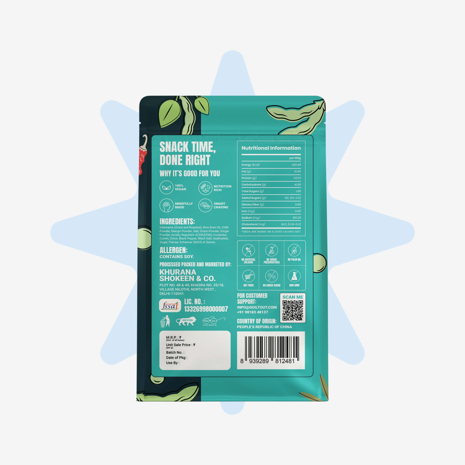 INDIAN FUSION (MASALA) EDAMAME
