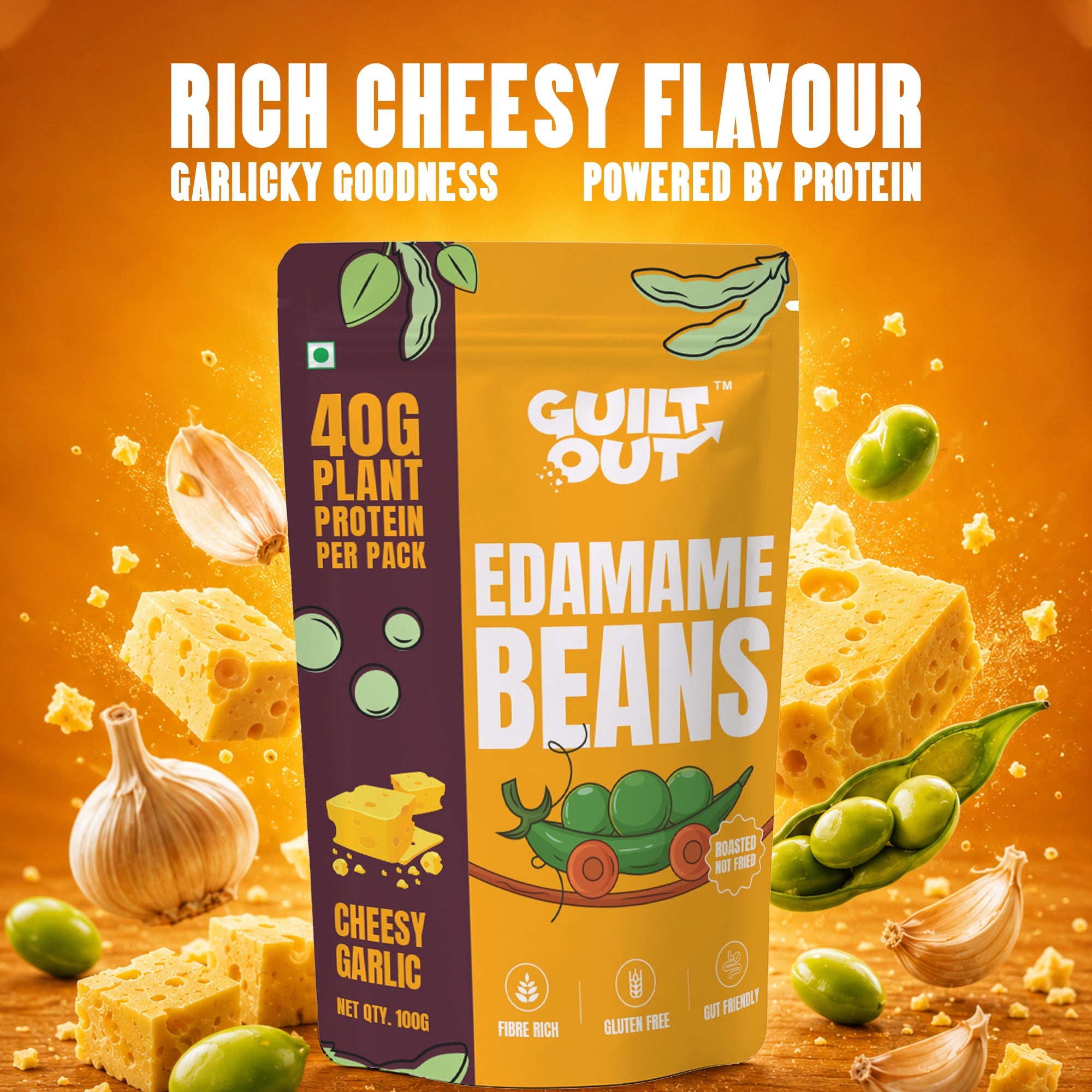Cheesy Garlic Edamame (100GM)